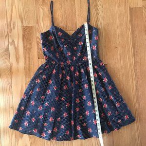 Forever 21 Navy blue dress with flowers -Size S